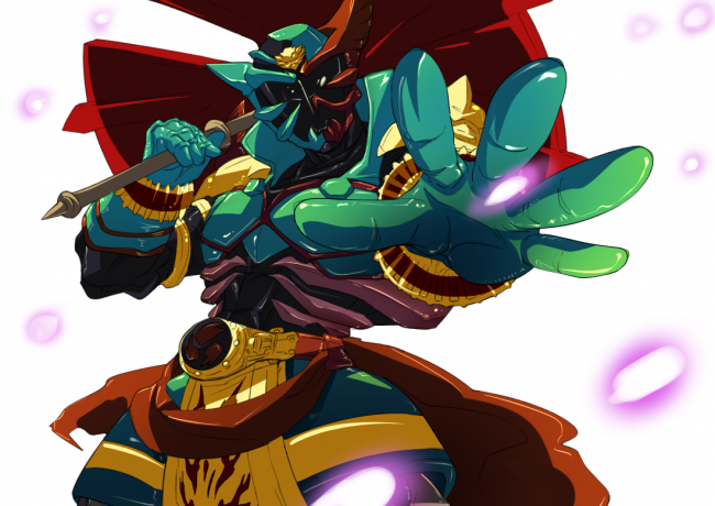 kamen rider kabuki (kamen rider and 2 more) drawn by denji_(mugitomato)