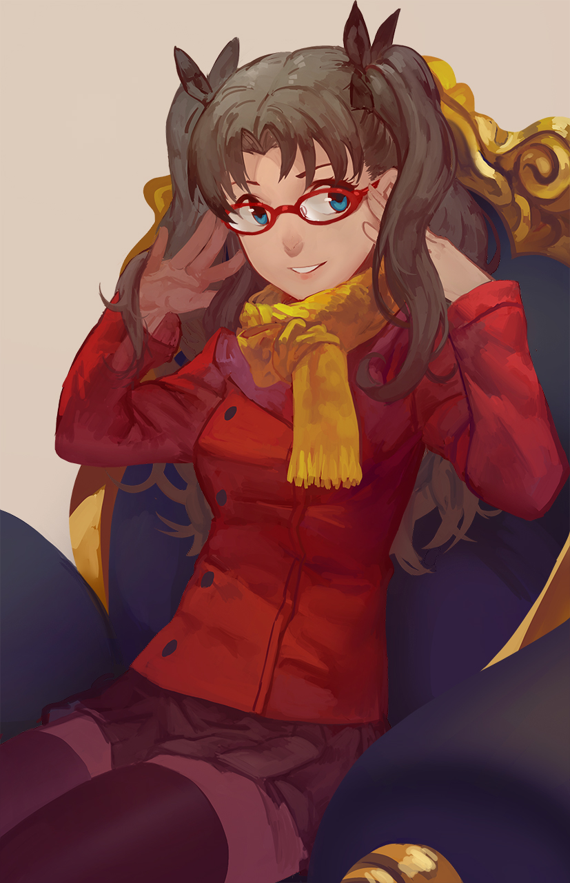 tohsaka rin (fate and 1 more) drawn by club3
