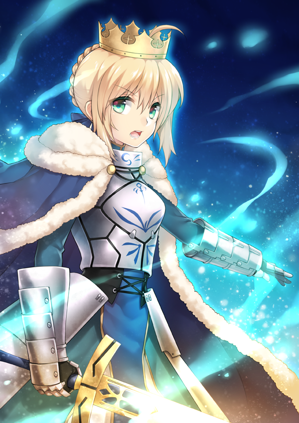 artoria pendragon and saber (fate and 1 more) drawn by fuya_(tempupupu)