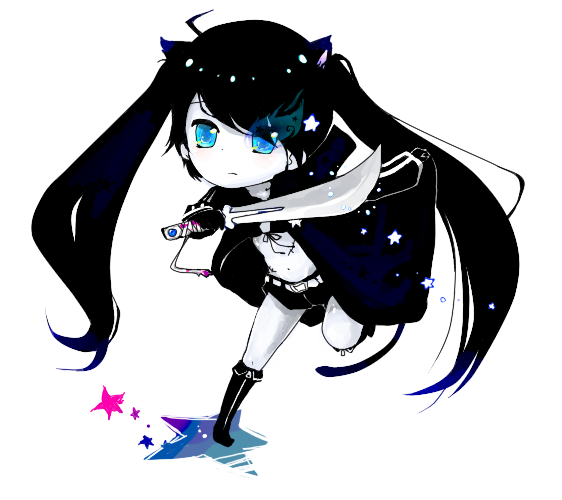 black rock shooter (black rock shooter) drawn by hideko_(l33l3b)