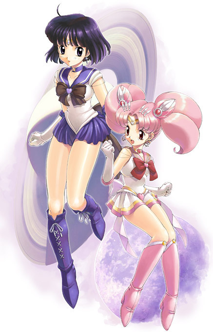 chibi usa, tomoe hotaru, sailor saturn, sailor chibi moon, super sailor chibi moon, and 1 more (bishoujo senshi sailor moon and 1 more) drawn by uchiu_kazuma