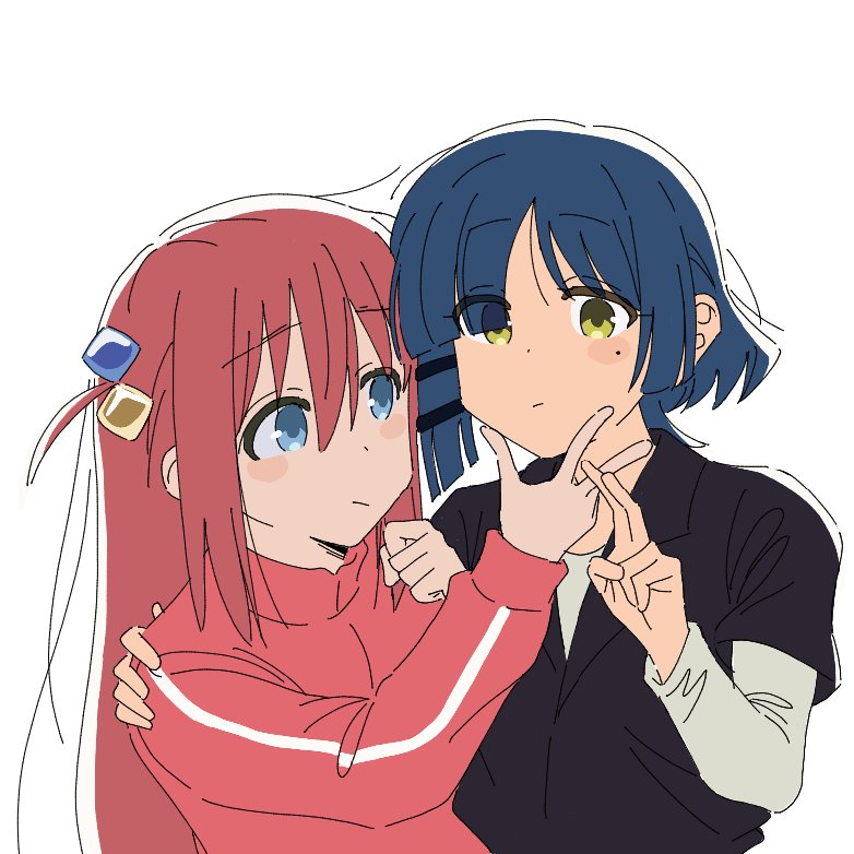 gotoh hitori and yamada ryo (bocchi the rock!) drawn by hoite_(11922960_ze)