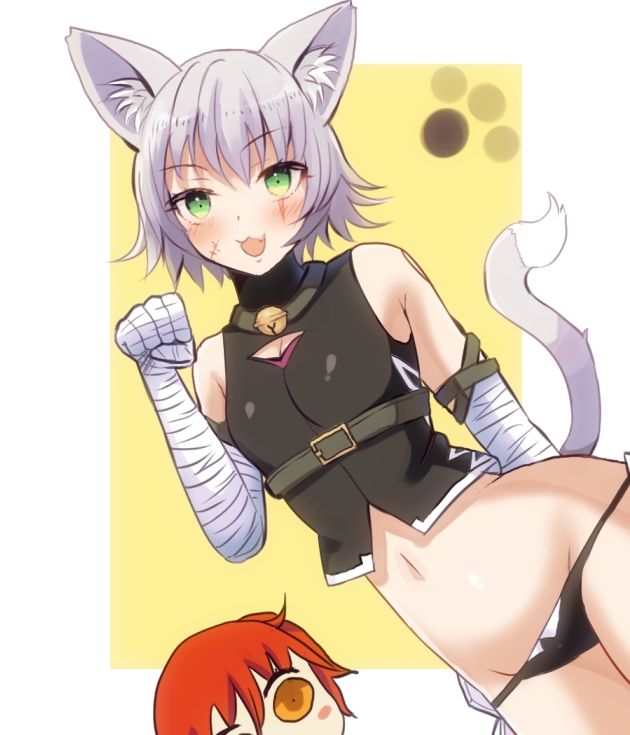fujimaru ritsuka and jack the ripper (fate and 2 more) drawn by kuzaki_kaede