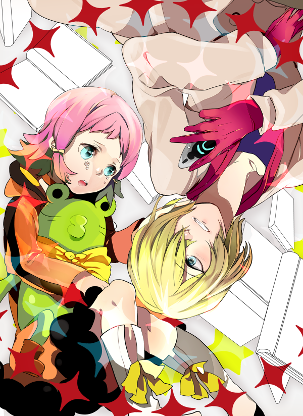yunoha thrul, jin musou, and tama (aquarion and 1 more) drawn by doroli