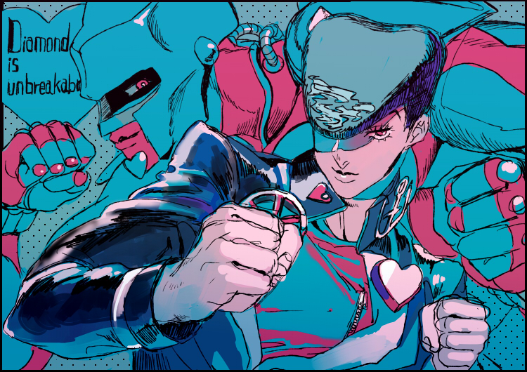 higashikata josuke and crazy diamond (jojo no kimyou na bouken and 1 more) drawn by harurie