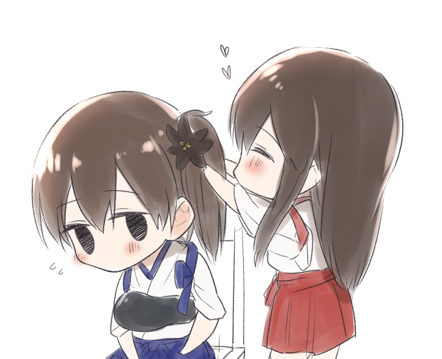 kaga and akagi (kantai collection) drawn by fukuroumori