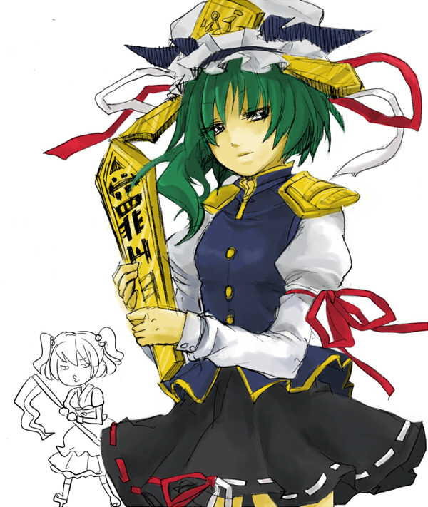 shiki eiki and onozuka komachi (touhou) drawn by ririvery