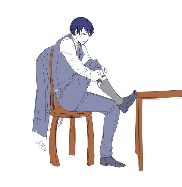 kaito and gallerian marlon (vocaloid and 2 more) drawn by ichi_ka