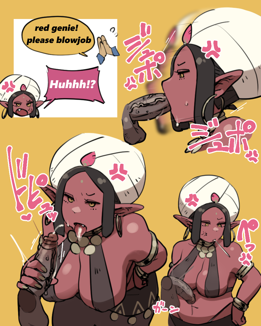 genie and red genie (original) drawn by siva-siva