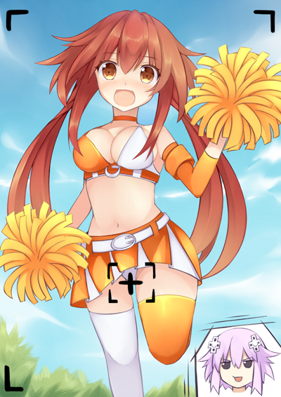 neptune and tennouboshi uzume (neptune and 1 more) drawn by jokerace03
