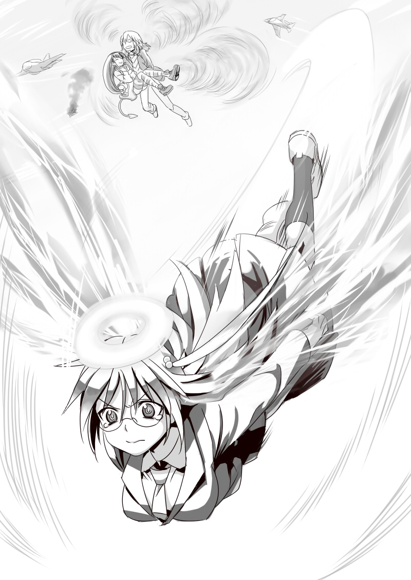 accelerator, lessar, kazakiri hyouka, and fuse=kazakiri (toaru majutsu no index and 1 more) drawn by inoichi