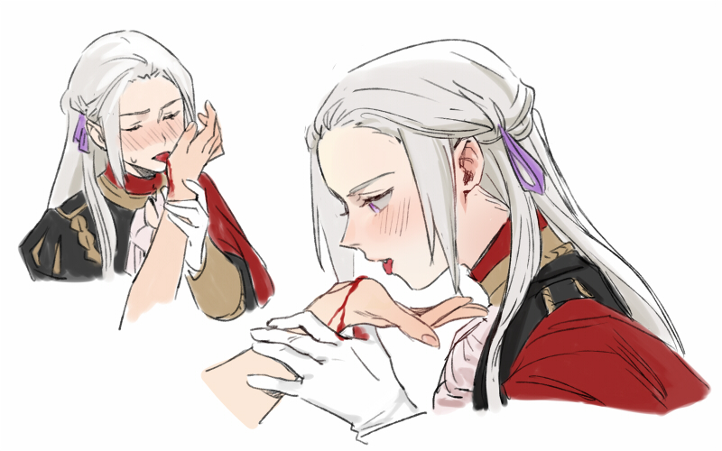 female byleth and edelgard von hresvelg (fire emblem and 1 more) drawn by soramame_(corndog)
