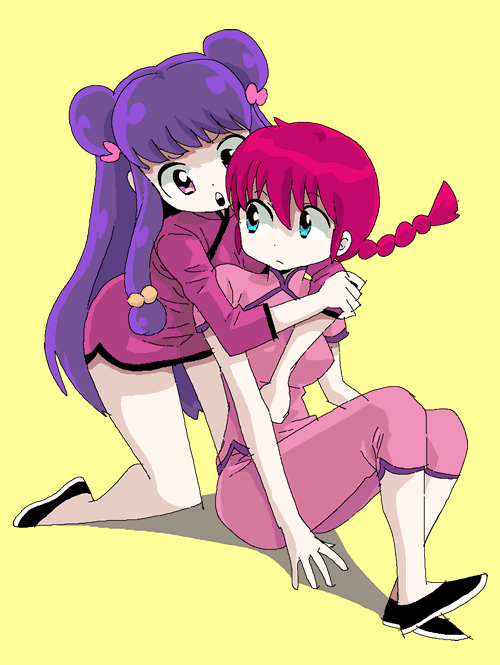 ranma-chan and shampoo (ranma 1/2) drawn by mago