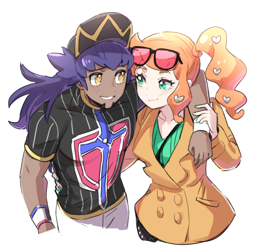 leon and sonia (pokemon and 1 more) drawn by dede_(qwea_00000)