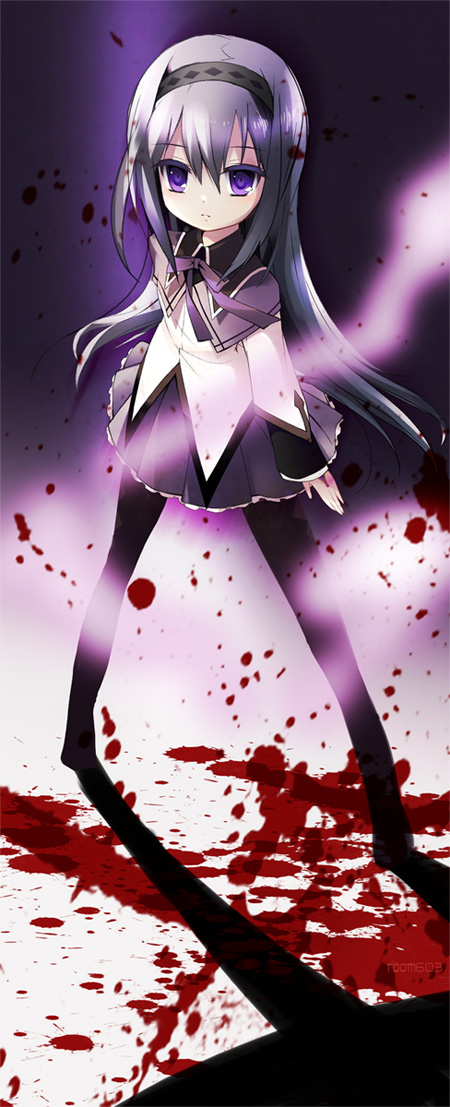 akemi homura (mahou shoujo madoka magica) drawn by room603