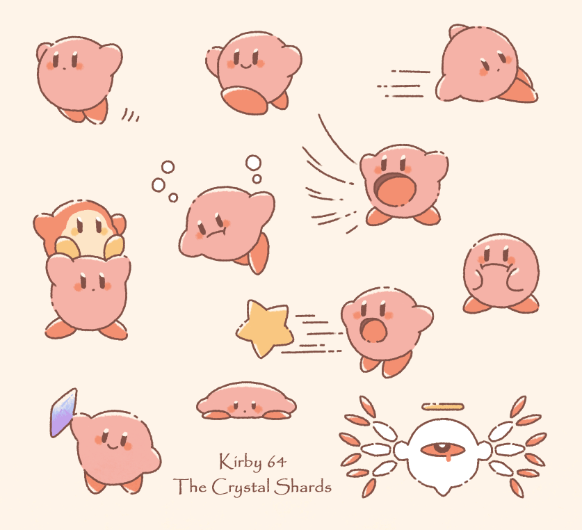 kirby, waddle dee, and zero two (kirby and 1 more) drawn by satsumapotato