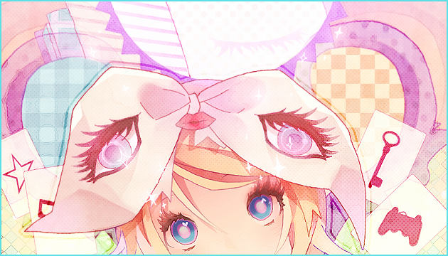 kagamine rin and kyary pamyu pamyu (vocaloid and 1 more) drawn by miwasiba