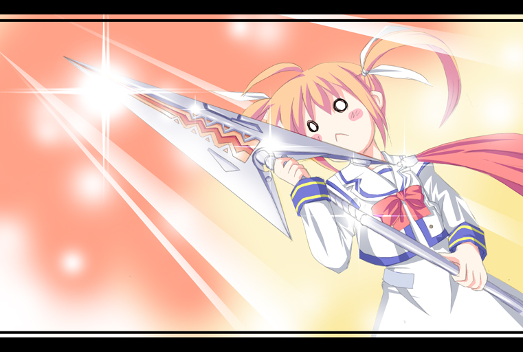 takamachi nanoha (lyrical nanoha and 2 more) drawn by anonan