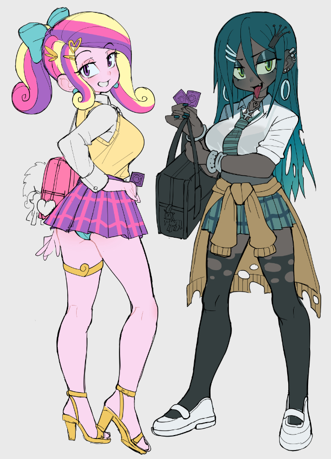 princess cadance, queen chrysalis, and principal cadance (my little pony and 2 more) drawn by slammo