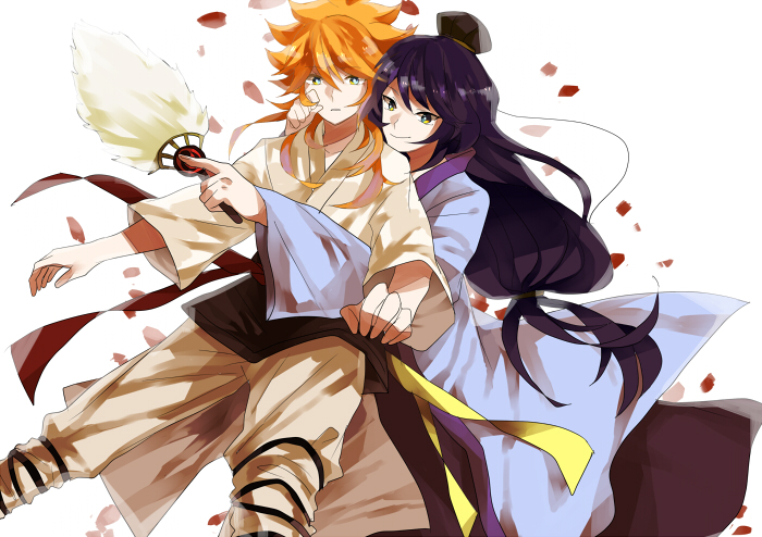 amemiya taiyou and zhuge kongming (inazuma eleven and 1 more) drawn by tanisakiho
