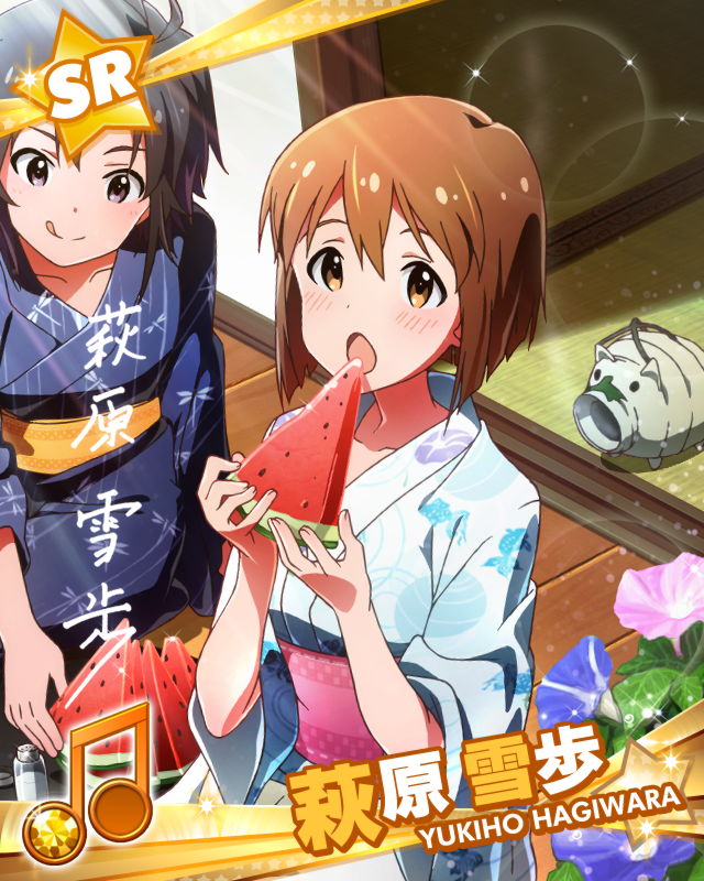 kikuchi makoto and hagiwara yukiho (idolmaster and 1 more)