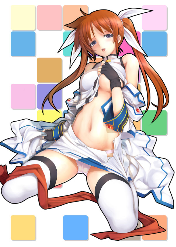 takamachi nanoha (lyrical nanoha and 1 more) drawn by mikazuki_akira!