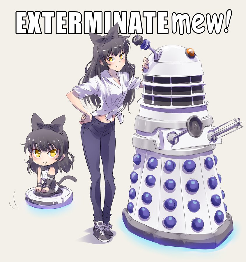 blake belladonna and dalek (rwby and 2 more) drawn by iesupa