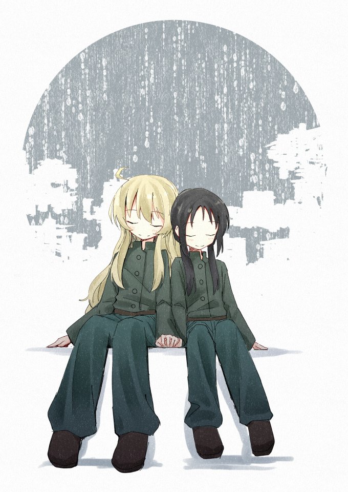 chito and yuuri (shoujo shuumatsu ryokou) drawn by usui_harusame