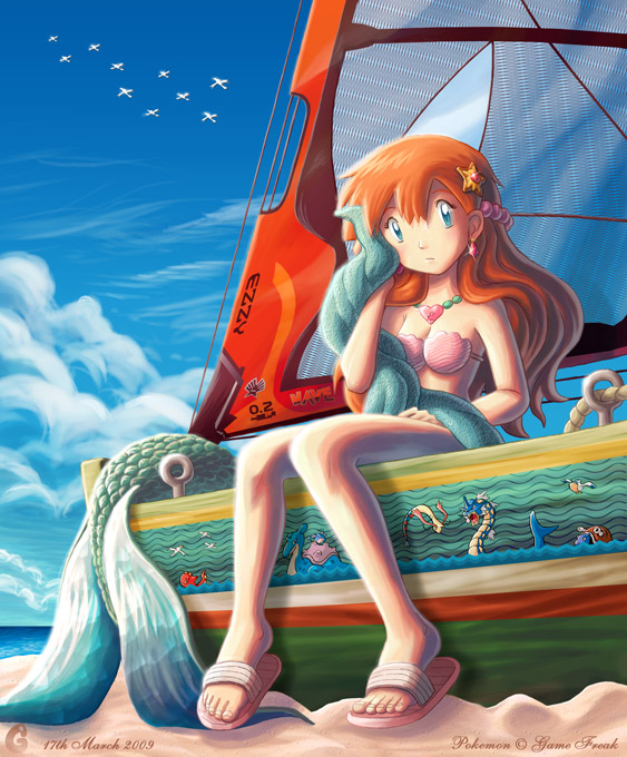 misty, lapras, milotic, wingull, marill, and 5 more (pokemon) drawn by glitcher