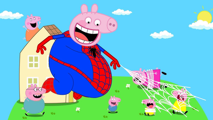 spider-man, peppa pig, george pig, mummy pig, daddy pig, and 3 more (marvel and 2 more)