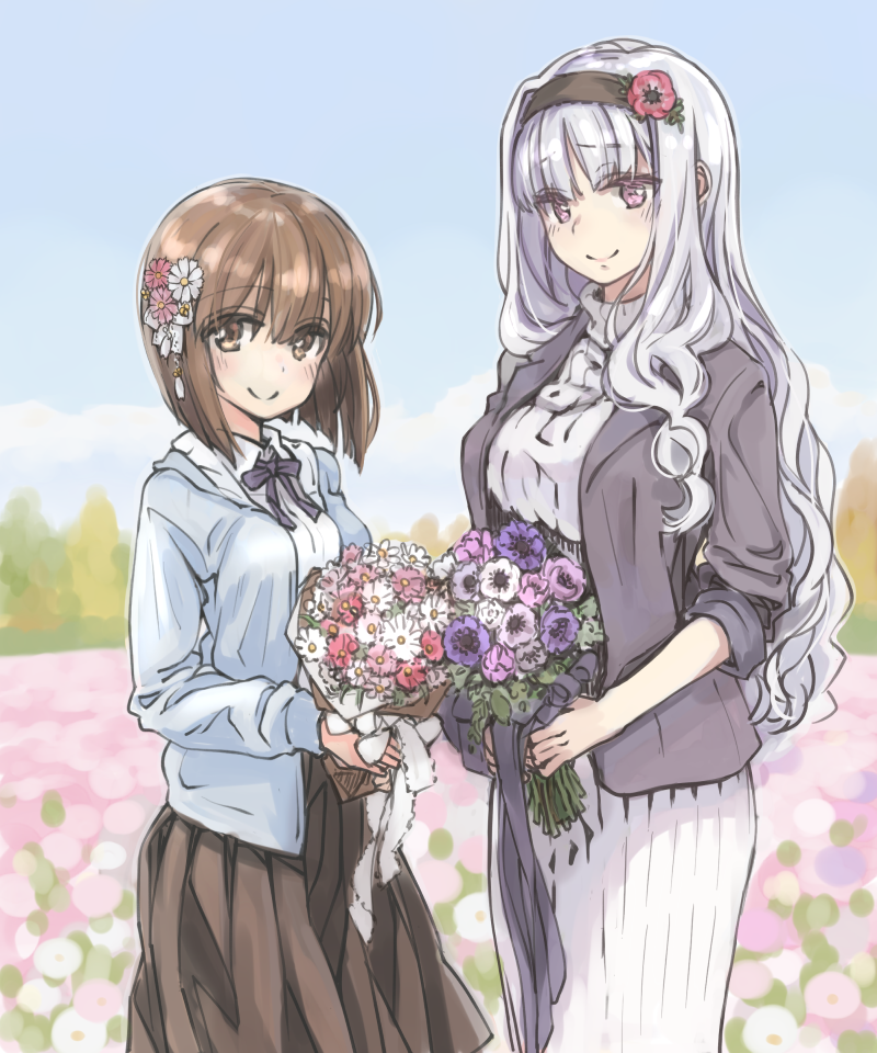 shijou takane and hagiwara yukiho (idolmaster) drawn by kokugo