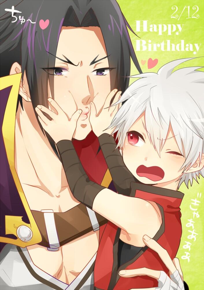 ragna the bloodedge and kagura mutsuki (blazblue) drawn by kurono_(risa)