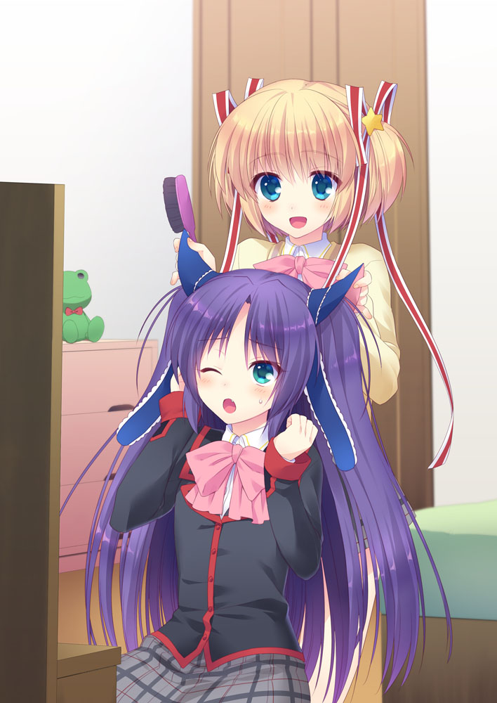 kamikita komari and sasasegawa sasami (little busters!) drawn by fuyuichi