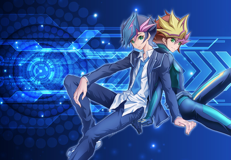 fujiki yusaku and playmaker (yu-gi-oh! and 1 more) drawn by saika318