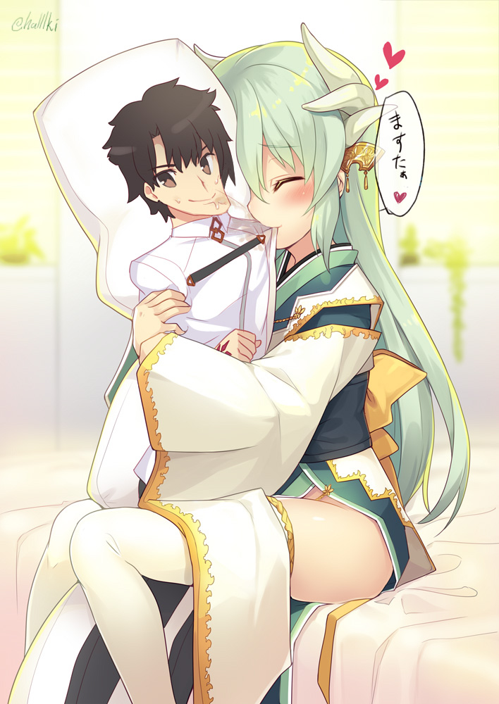 fujimaru ritsuka and kiyohime (fate and 1 more) drawn by minamura_haruki