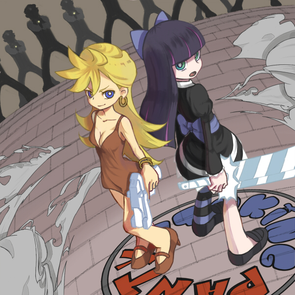 stocking and panty (panty & stocking with garterbelt) drawn by tt_(poposujp)