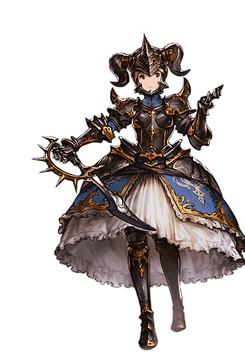djeeta and dark fencer (granblue fantasy) drawn by minaba_hideo