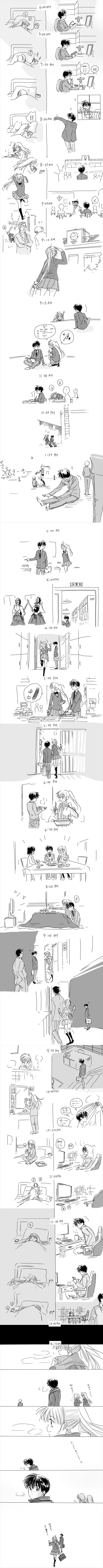 touma sou, mizuhara kana, and mizuhara koutarou (q.e.d.) drawn by si_sya_mo