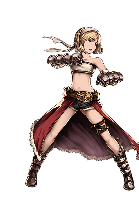 djeeta and grappler (granblue fantasy) drawn by minaba_hideo