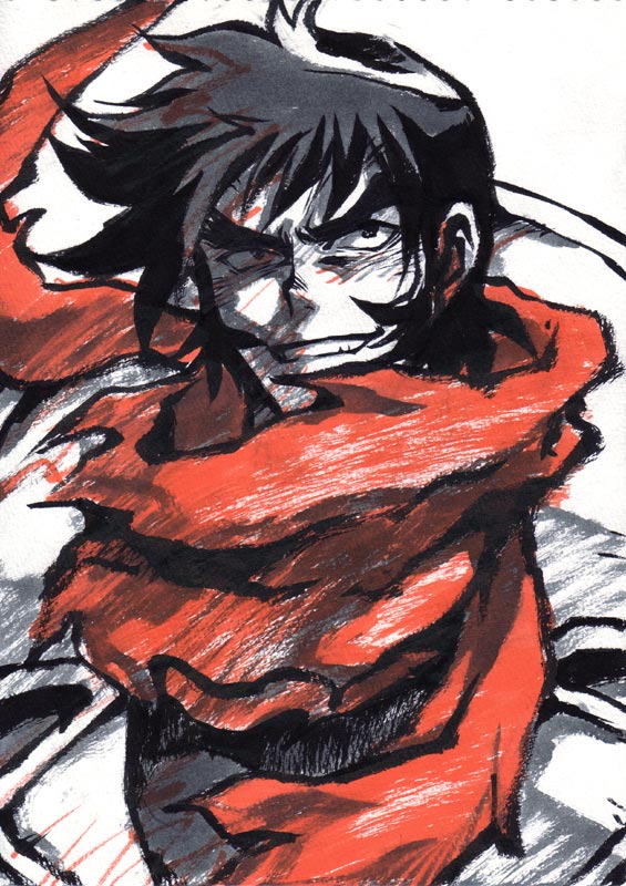 nagare ryoma (getter robo and 1 more) drawn by nakamura_kanko