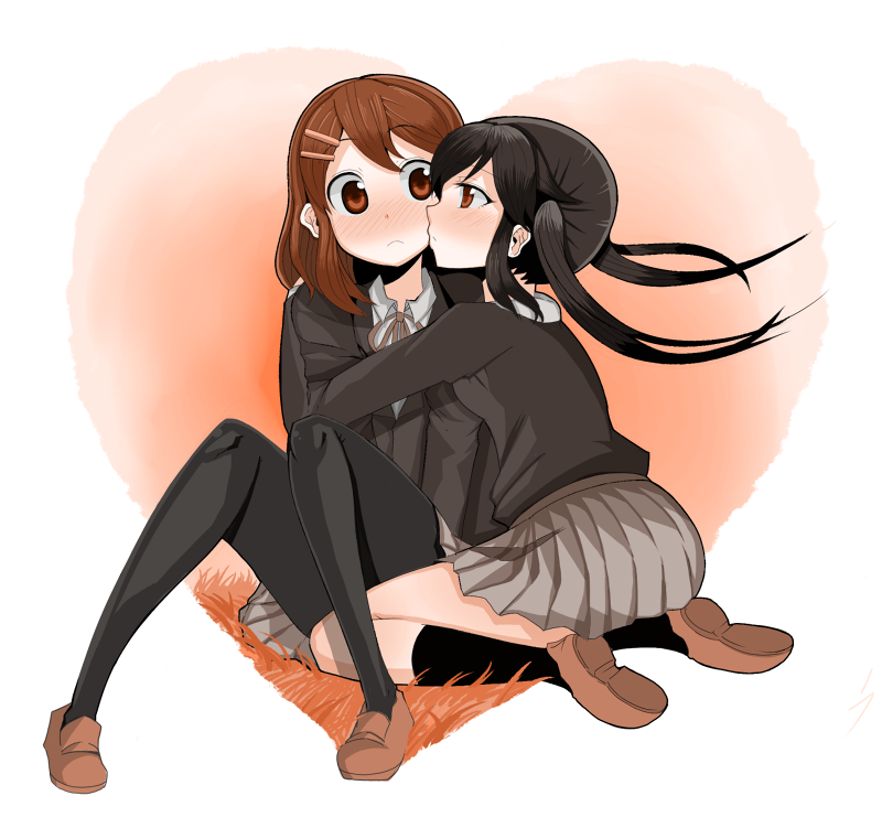 nakano azusa and hirasawa yui (k-on!) drawn by kuzu_kow
