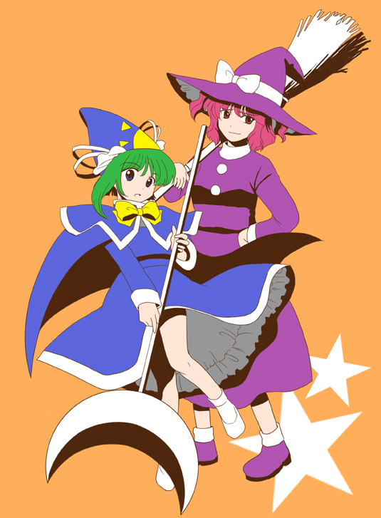 kirisame marisa, shiki eiki, onozuka komachi, and mima (touhou) drawn by hashiyamoto