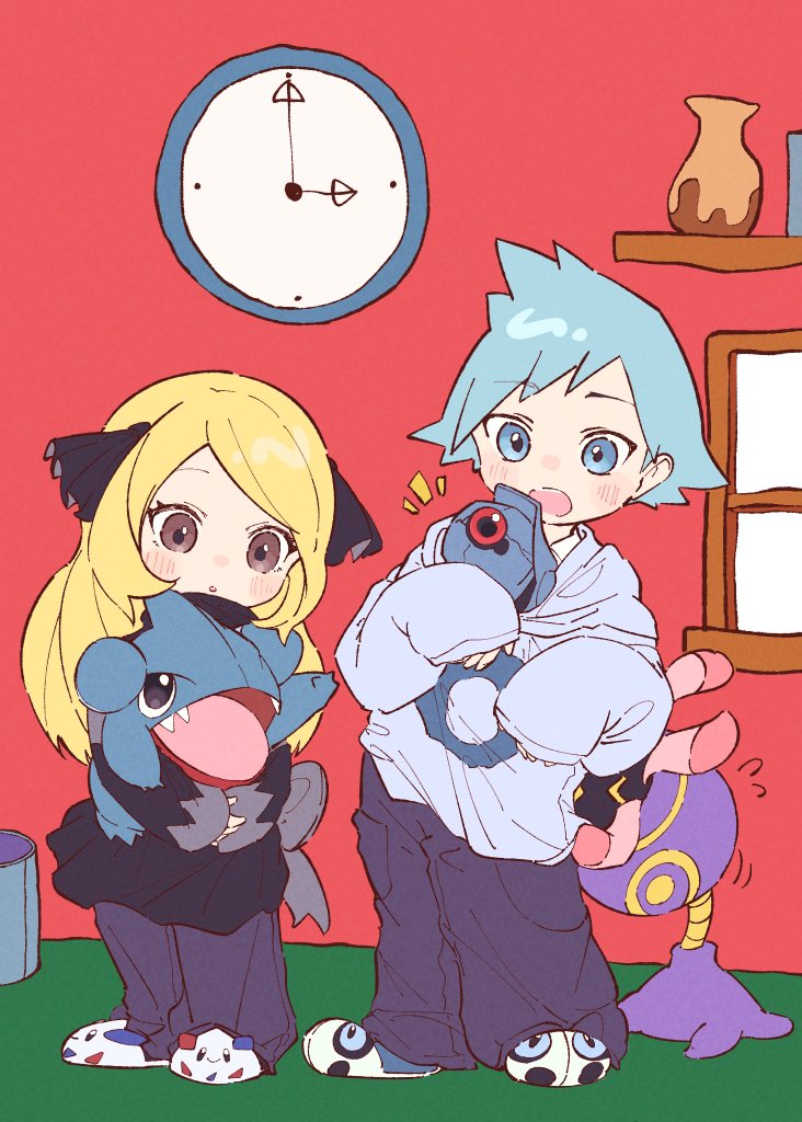 cynthia, steven stone, togekiss, gible, beldum, and 2 more (pokemon and 2 more) drawn by anidf
