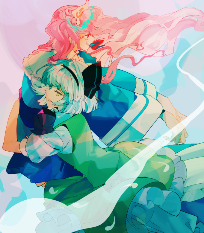 konpaku youmu and saigyouji yuyuko (touhou) drawn by xian_qishui