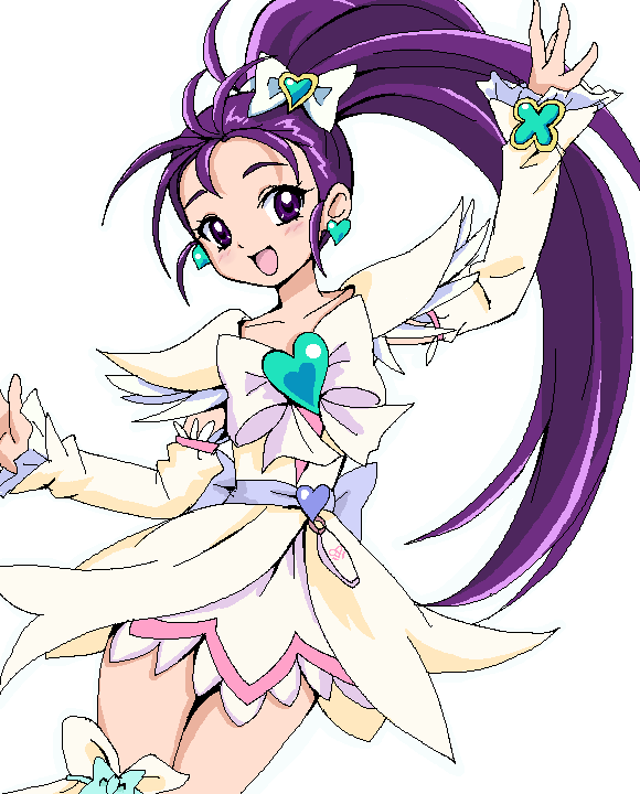 mishou mai and cure egret (precure and 1 more) drawn by ankara_(ko_ruto3)