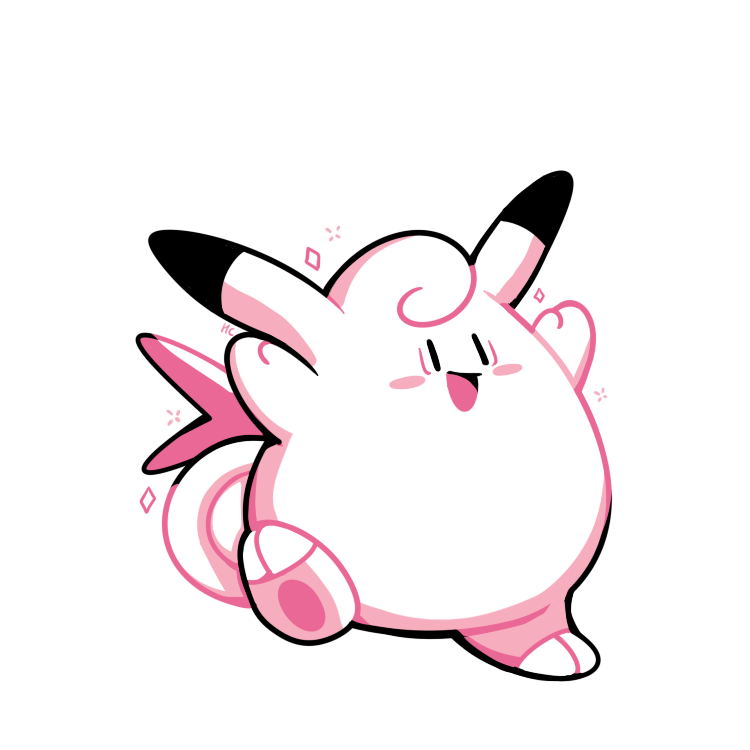 clefable (pokemon and 1 more) drawn by rumwik
