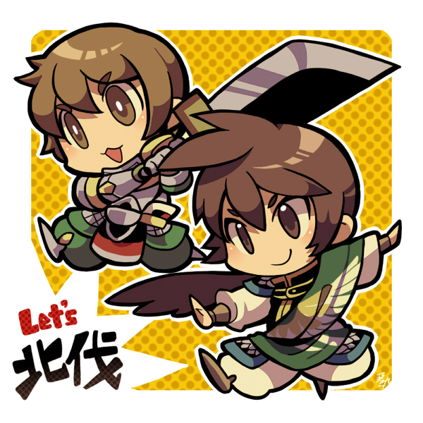 jiang wei and xiahou ba (shin sangoku musou) drawn by kotorai