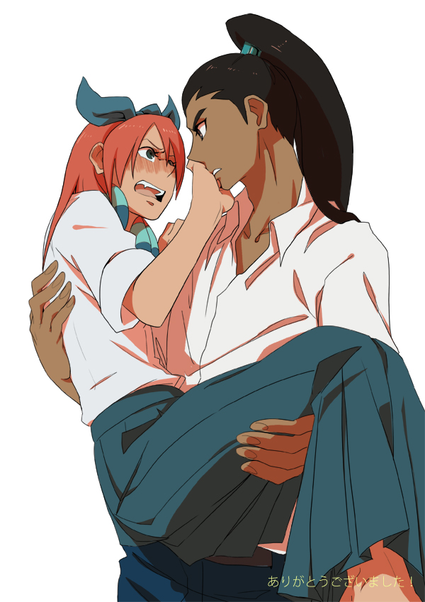 seto midori and nishiki ryouma (inazuma eleven and 1 more) drawn by kibazakura_shishi