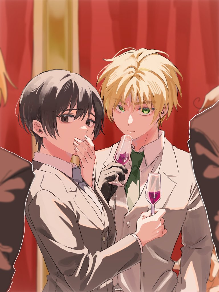 united kingdom and japan (axis powers hetalia) drawn by surimi_003