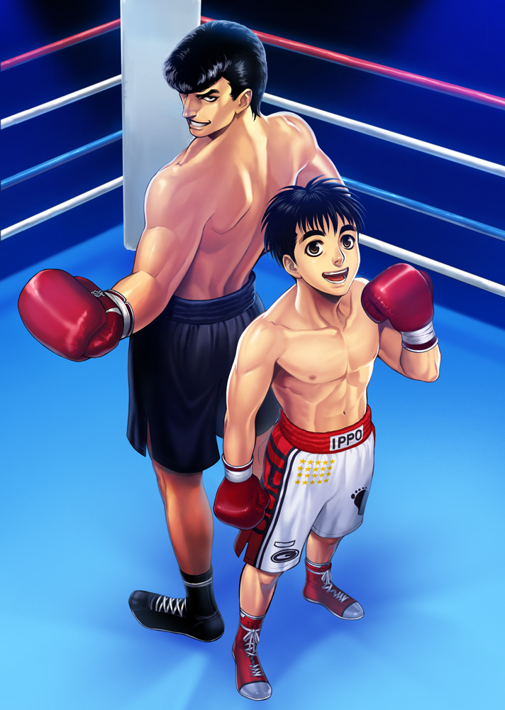 makunouchi ippo and takamura mamoru (hajime no ippo) drawn by yorita_(kick_knock)
